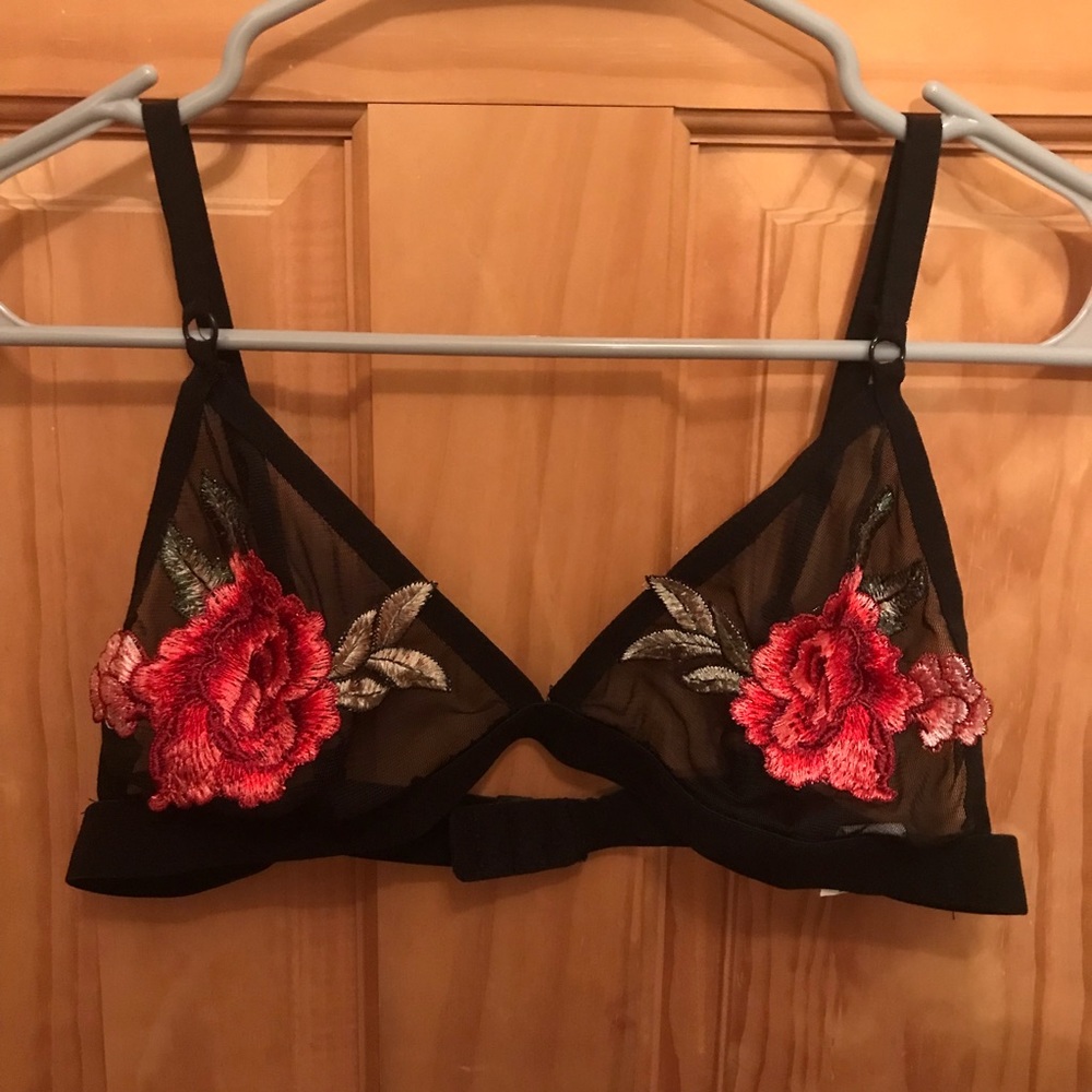 Sheer black bralette